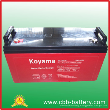 Batterie profonde du cycle AGM de 12V 120ah pour solaire / télécom